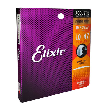 Encordadura Elixir P/guitarra Electroacustica .010-.047, 16002